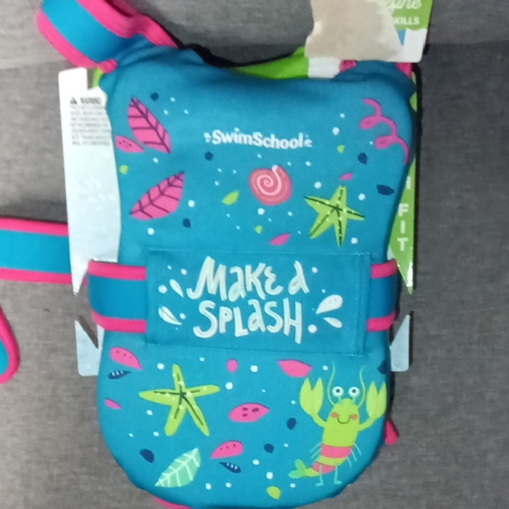 Kids Blue and Pink Swim Vest